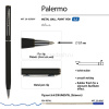 Ручка шариковая "Palermo" 0,7мм синяя, автомат, корпус черный, металл 20-0250/01 от магазина "Карандаш"