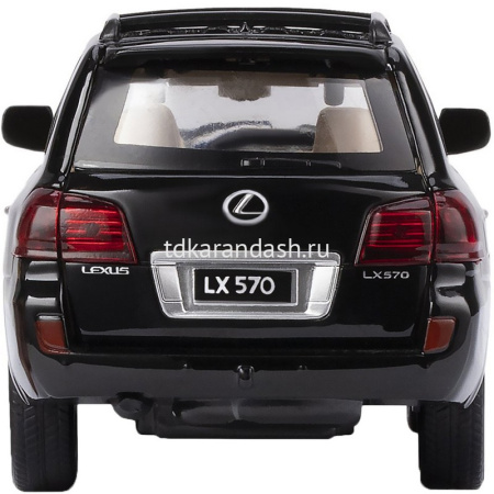 Машина "Lexus LX570" черная, инерционная, металл 17,5см (свет, звук, откр.двери) JB1251142 от магазина "Карандаш"