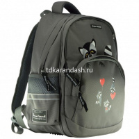 Рюкзак "Енотики, Сердечки" 40х30х19см, 800гр, 2 отделения, 3 кармана, серый 12-002/29 от магазина "Карандаш"