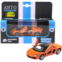 Картинка Машина "Lamborghini Aventador" оранжевая, инерционная, металл 17,5см (свет, звук, откр.двери) JB1200 от магазина "Карандаш" Машина "Lamborghini Aventador" оранжевая, инерционная, металл 17,5см (свет, звук, откр.двери) JB1200 от магазина "Карандаш"