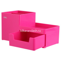 Подставка-органайзер "Rio" 17,5x9x9,2см 4 отделения, пластик, розовая EZ25140 от магазина "Карандаш"