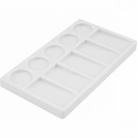 Палитра 19х9,7см прямоугольная 10 ячеек имитация керамики Сонет 73462091 от магазина "Карандаш"