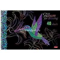 Альбом для рисования А4 40л "Мозаика" на спирали 3D фольга 3D лак матовое ламинирование 052767 от магазина "Карандаш"