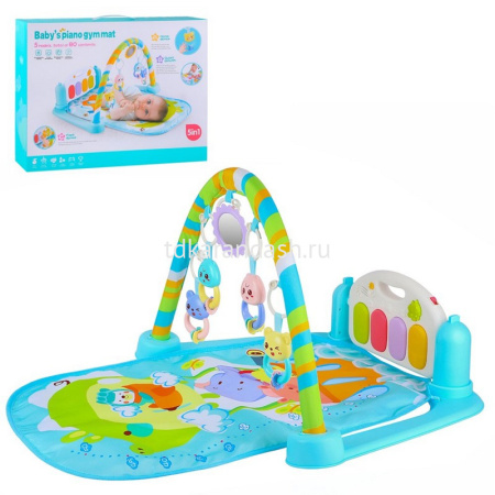 Коврик развивающий 47х36х9см голубой, текстиль/пластик (свет, звук) JB0333577 от магазина "Карандаш"
