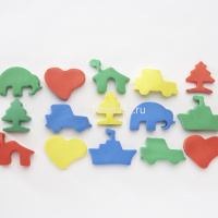 Формочки для лепки 24шт. пластик, в пластиковом ведре N7/24 от магазина "Карандаш"