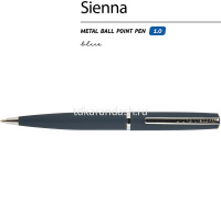 Ручка шариковая "Sienna" 1,0мм синяя, автомат, синий металлический корпус 20-0222 от магазина "Карандаш"