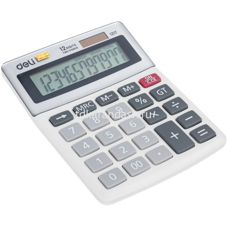 Калькулятор 12 разрядов 105х130х33мм белый E1217 от магазина "Карандаш"