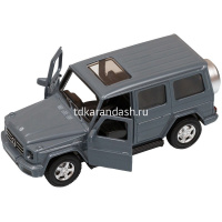 Машина "Mercedes-Benz G350d" серая, инерционная, металл 17,5см (свет, звук, откр.двери) JB1251222 от магазина "Карандаш"