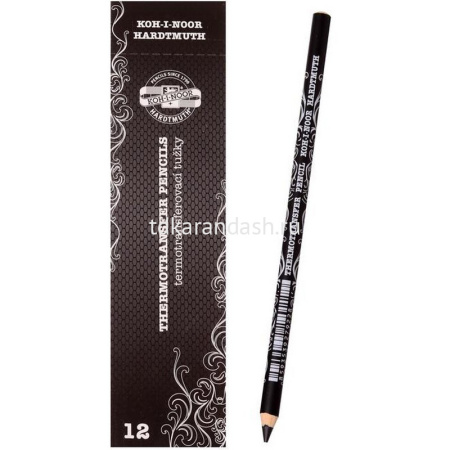 Карандаш термотрансферный черный, круглый корпус дерево 1565 от магазина "Карандаш"