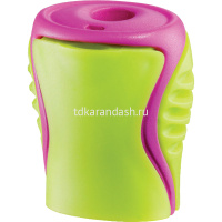 Точилка 1 отв. "Boogy" с контейнером, пластик, цвет ассорти 063311 от магазина "Карандаш"