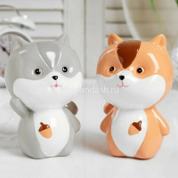 Копилка Бурундук 15х10см керамика 2 цвета 190407 от магазина "Карандаш"