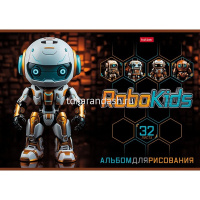 Альбом для рисования А4 32л "Робо" на скобе 5 дизайнов 085121 от магазина "Карандаш"
