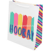 Пакет подарочный "С Днем Рождения" 26х32х12см с блестками 4 вида 5061 L от магазина "Карандаш"