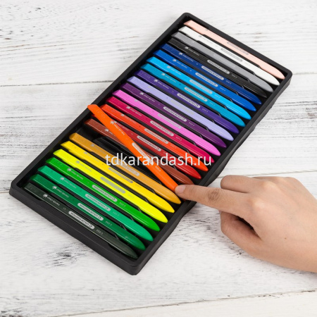 Мелки пластиковые 24 цвета "Color Emotion" трехгранные EC20020 от магазина "Карандаш"
