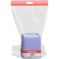 Подставка д/канц.принадлежностей "Forte Pastel" 18,5х9х16,5см пластик, фиолетовая с желтой вставкой от магазина "Карандаш"