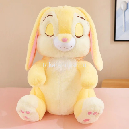 Зайчик с закрытыми глазками 35см желтый FM6542 от магазина "Карандаш"