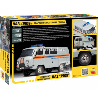 Модель "УАЗ 3909. Аварийно-спасательная служба" 10,3см 66 деталей 43002 от магазина "Карандаш"