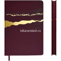 Ежедневник недатированный А5 "Escalada" 240стр., бордовый, искусственная кожа "Софт-тач" 3D фольга от магазина "Карандаш"
