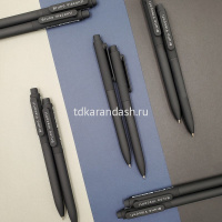 Ручка шариковая "SoftClick. Black" 0,7мм синяя, автомат 20-0102 от магазина "Карандаш"