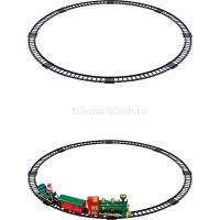 Железная музыкальная дорога "Рождественское чудо" d - 90см, пластик (звук) НУ-8032 от магазина "Карандаш"