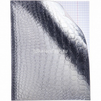 Тетрадь А5 96л клетка Croco серебро бумвинил металлик на скобе 96Т5бвВ1/072799 от магазина "Карандаш"