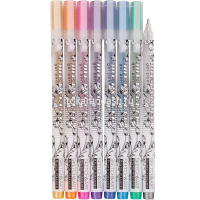 Набор гелевых ручек 8цв 0,8мм "Sketch&Art. Uni Write. Metallic" чернила металлик, корпус Soft Touch от магазина "Карандаш"