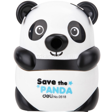 Точилка механическая 1 отв. "Панда" 100х108х78мм пластик, черная E0518 от магазина "Карандаш"