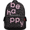 Рюкзак "Be happy" 40х30х17см, 600гр, 1 отделение, 3 кармана, черный 12-003/39