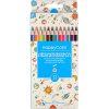 Карандаши акварельные 12 цветов "HappyColor" трехгранные, картон, 6 видов 30-0066 от магазина "Карандаш"