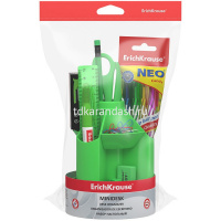 Набор настольный "Mini Desk. Neon Solid" 18,5х10,5х24см 13 предметов, вращающийся, пластик, зеленый от магазина "Карандаш"