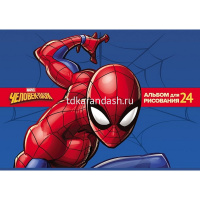 Альбом для рисования А4 24л "Человек- паук" на скобе 5 дизайнов 085140 от магазина "Карандаш"