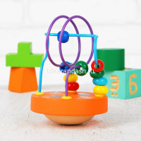 Игра логическая "Лабиринт-Неваляшка" 13х10см дерево/металл QM2351 от магазина "Карандаш"