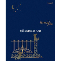 Тетрадь А5 48л клетка "Romantic cats" на скобе 3D фольга матовая ламинация 5 дизайнов 072933 от магазина "Карандаш"